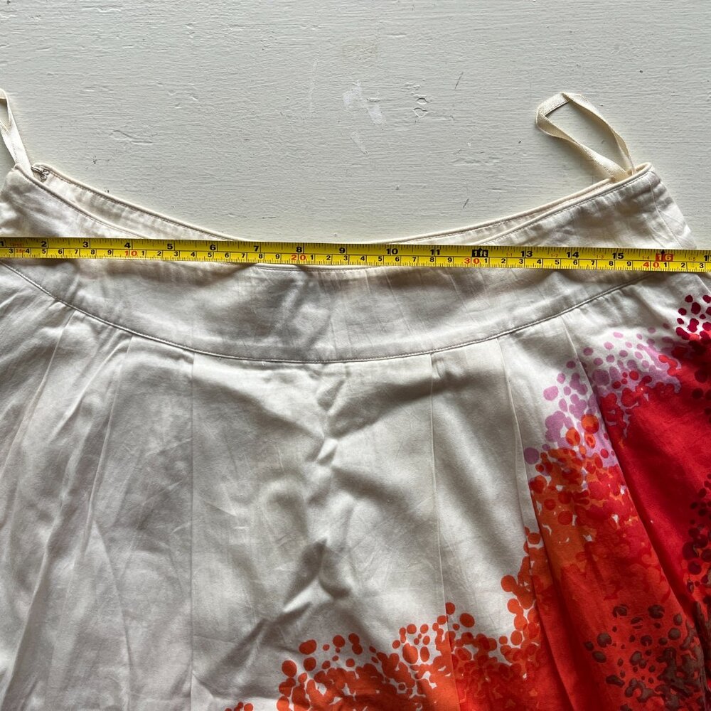 Anthropologie Painterly Skirt with flat pleats and ruffle petticoat underneath - Picture 8 of 8